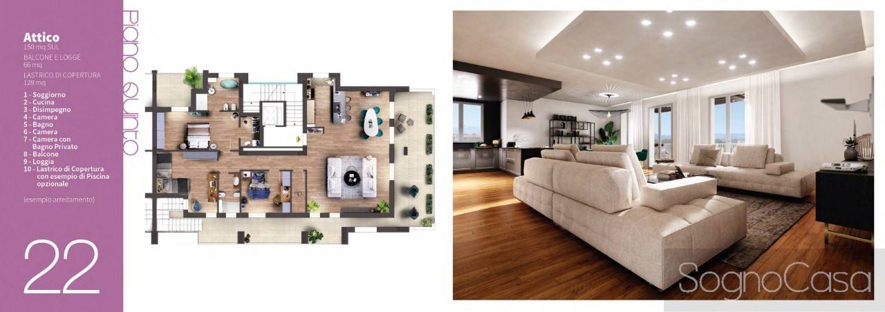 3 chambres Penthouse à Florence, Italy No. 211651