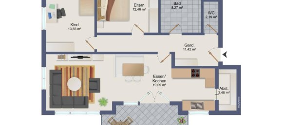 2 Schlafzimmer Wohnung in Feldkirch, Austria, Nr. 184076 2