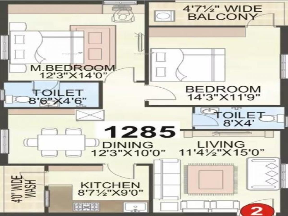 2 bedrooms House in Guntur, India No. 44451