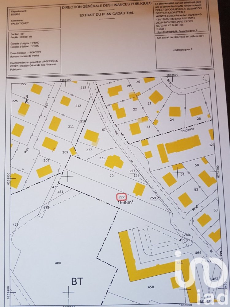 1568m² Land in Valentigney, France No. 101662