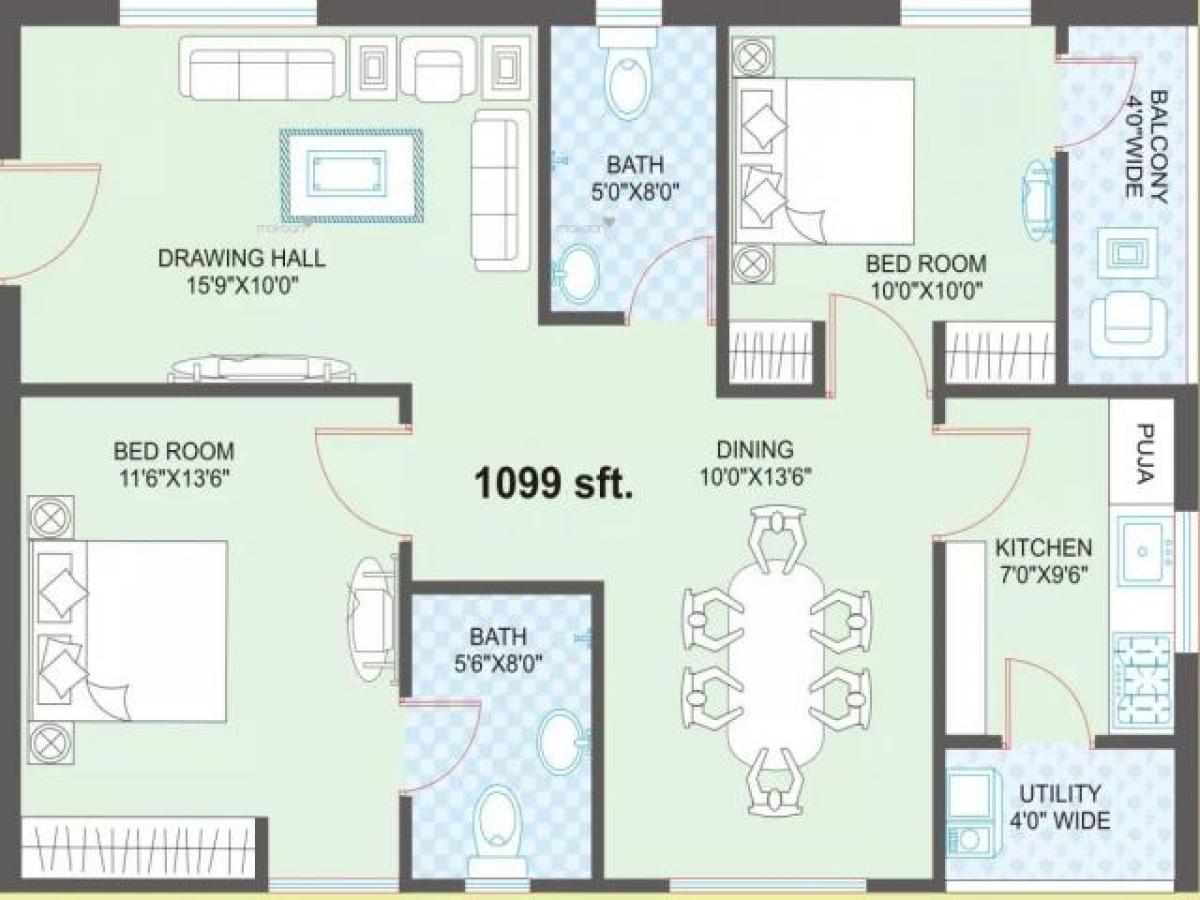 2 bedrooms House in Visakhapatnam, India No. 43558
