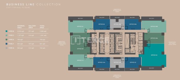 Büro in Business Bay, UAE 69m², Nr. 111230 20