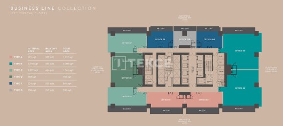 Büro in Business Bay, UAE 69m², Nr. 111230 24