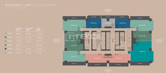 Büro in Business Bay, UAE 69m², Nr. 111230 25
