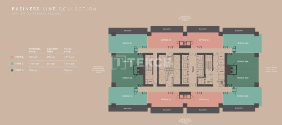 Büro in Business Bay, UAE 69m², Nr. 111230 29