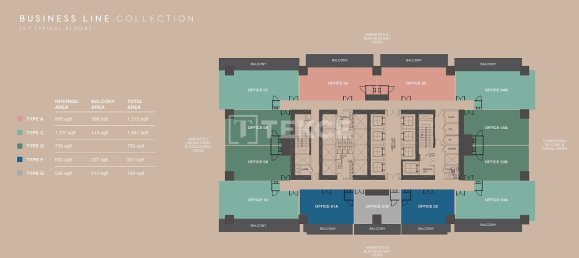 Büro in Business Bay, UAE 69m², Nr. 111230 27