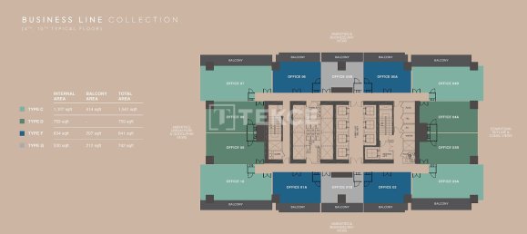 Büro in Business Bay, UAE 69m², Nr. 111230 28