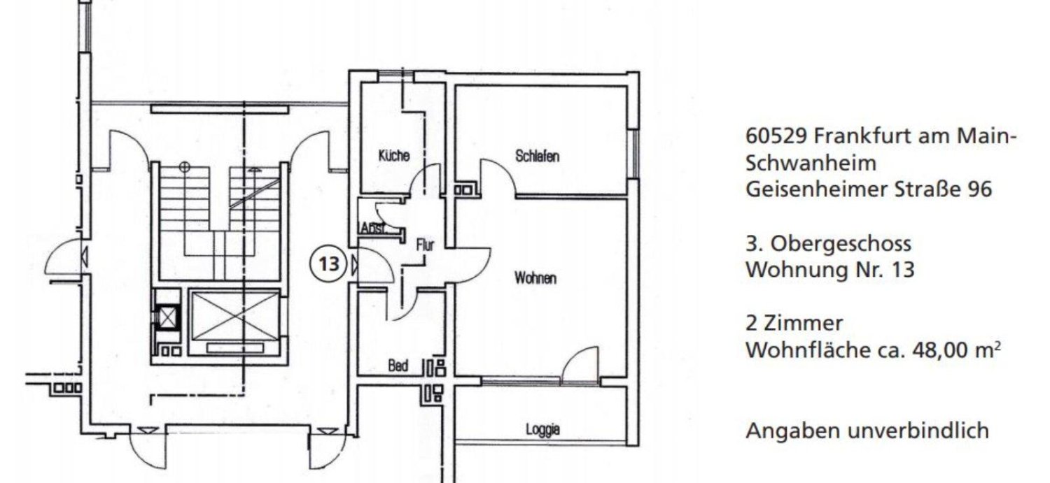 1 Schlafzimmer Wohnung in Frankfurt am Main, Germany, Nr. 313438