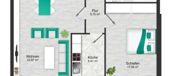 Квартира с 1 спальней в Люнебург, Германия № 65236 18