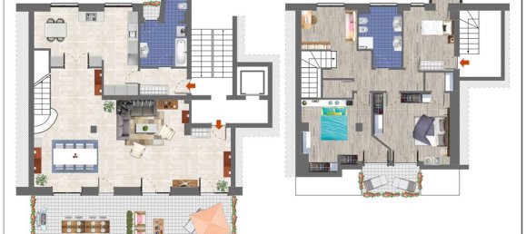 3 غرف نوم بانتهاوس في Milan, Italy رقم 246279 27