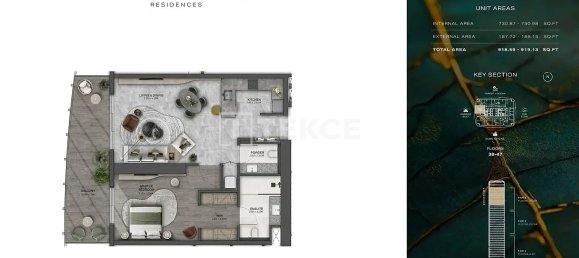 Apartamento T1 em Dubai, UAE N.º 112076 26