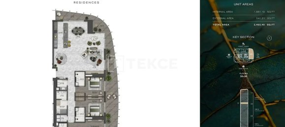 Apartamento T1 em Dubai, UAE N.º 112076 29