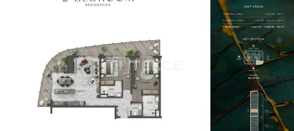 Apartamento T1 em Dubai, UAE N.º 112076 28