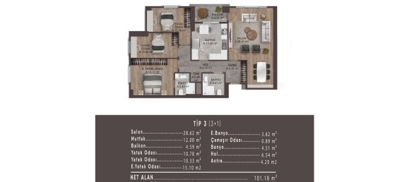 3 rooms Apartment in Bagcilar, Turkey No. 27456 20