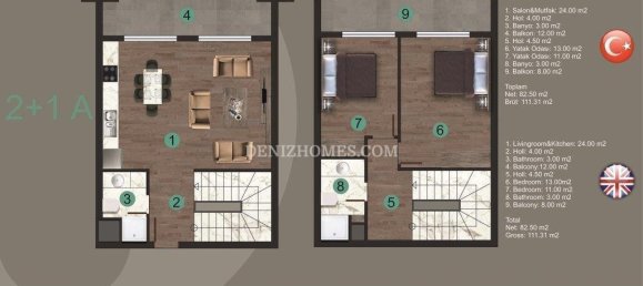 4 rooms Villa in Denizli, Turkey No. 15070 20