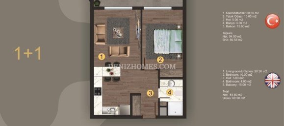 4 rooms Villa in Denizli, Turkey No. 15070 25