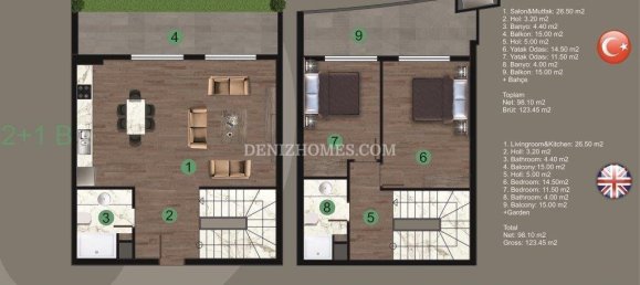 4 rooms Villa in Denizli, Turkey No. 15070 2