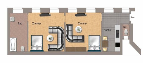 2غرفة شقة في Simmering, Austria رقم 159964 27