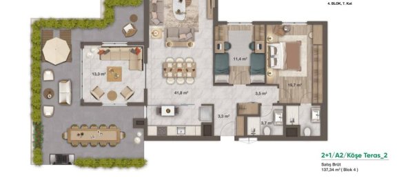 3-Zimmer Wohnung in Umraniye, Turkey, Nr. 17886 13