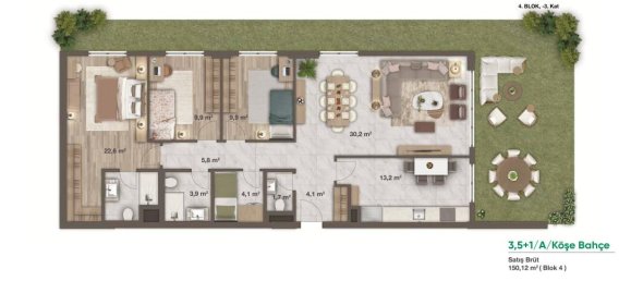 3-Zimmer Wohnung in Umraniye, Turkey, Nr. 17886 17