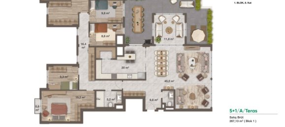 3-Zimmer Wohnung in Umraniye, Turkey, Nr. 17886 22