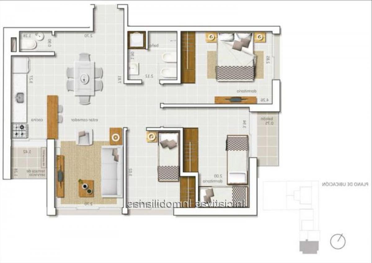 3 غرف نوم شقة في Montevideo, Uruguay رقم 8928