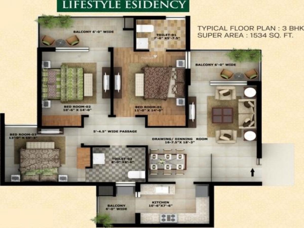 3 bedrooms House in Mohali, India No. 48355