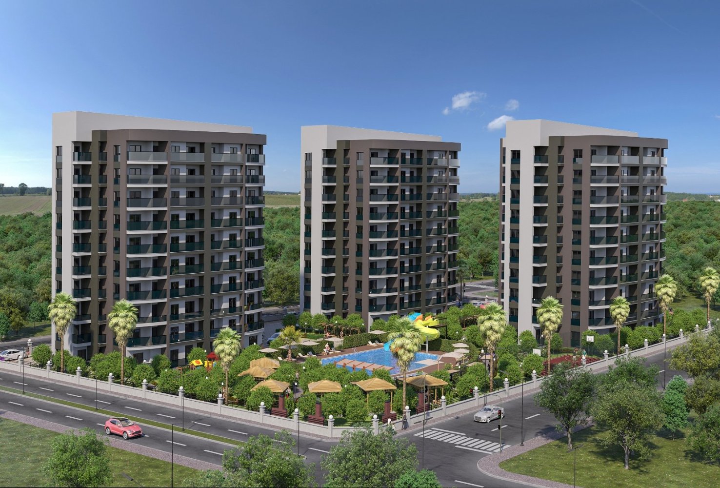 شقة 1+1 في Mersin, Turkey رقم 30765