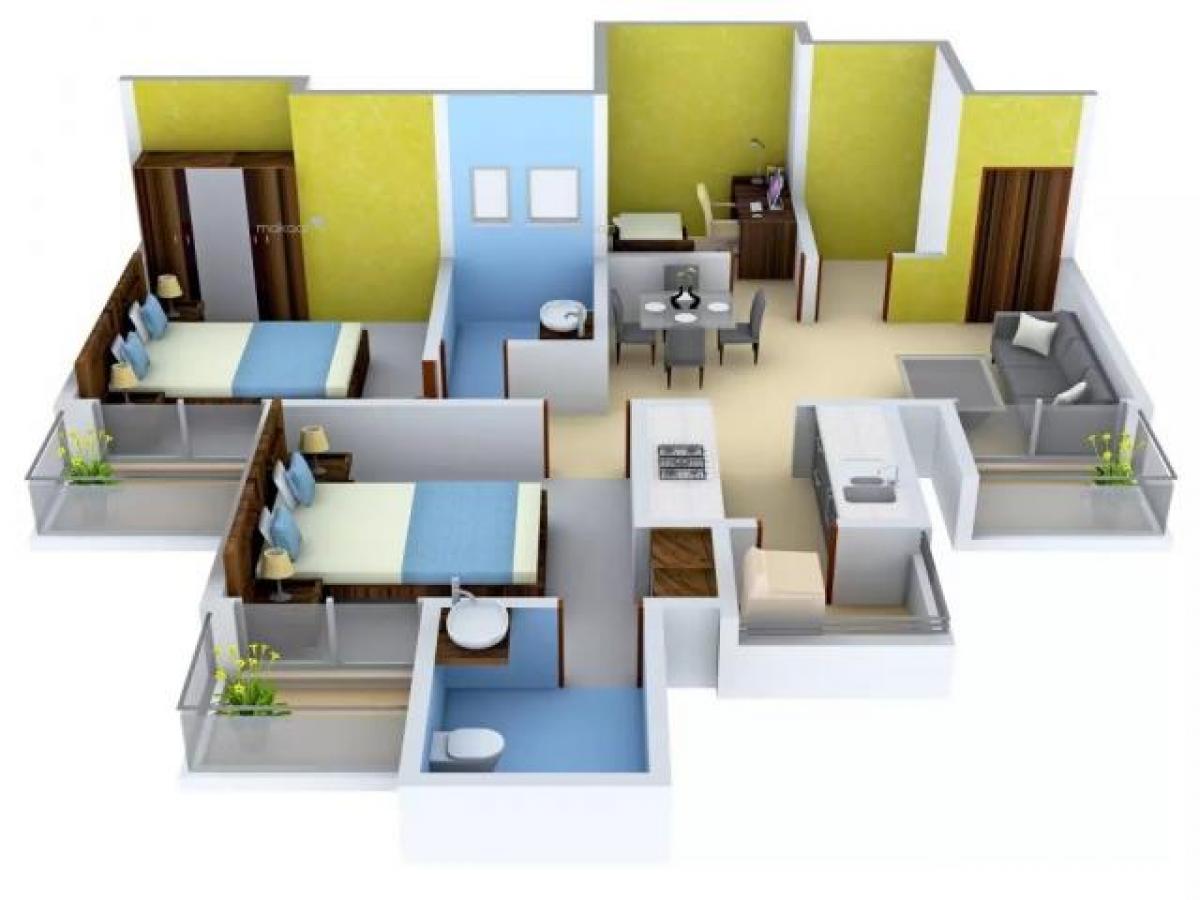 2 غرف نوم منزل في Noida, India رقم 65095