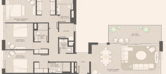 Apartamento T3 em Mohammed Bin Rashid City, UAE N.º 94086 10