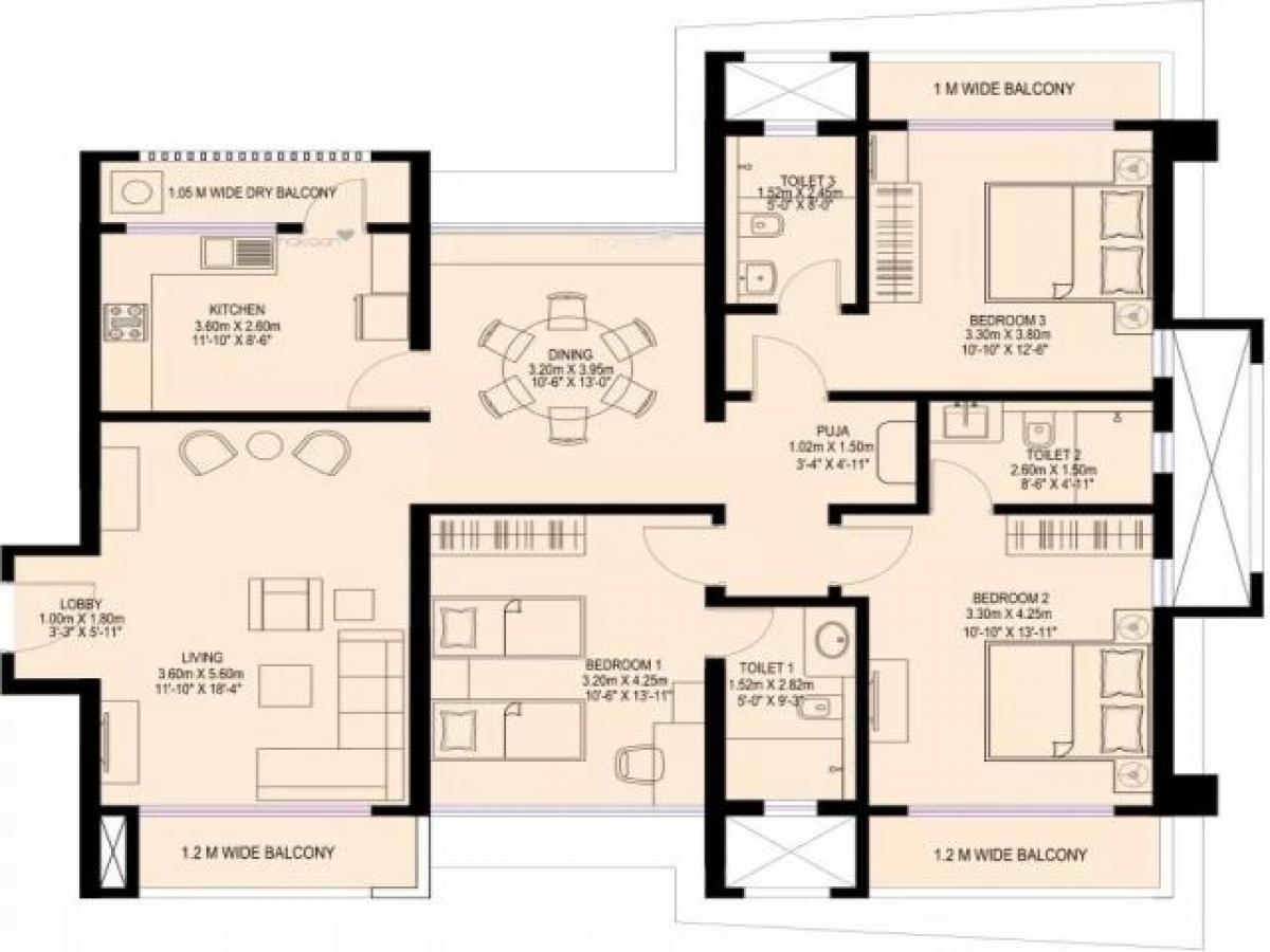 3 bedrooms House in Mumbai, India No. 27320