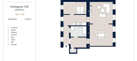Apartamento de 3 divisões em Wahring, Austria N.º 91207 8