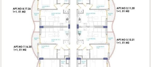Apartment 1+1 in Oba, Turkey No. 5444 25