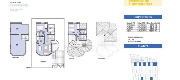 3 غرف نوم منزل في San Miguel de Salinas, Spain رقم 36836 23