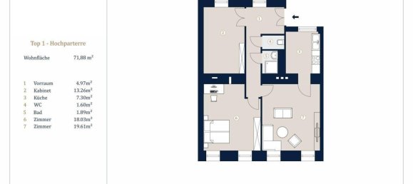 3 rooms Apartment in Leopoldstadt, Austria No. 112362 13