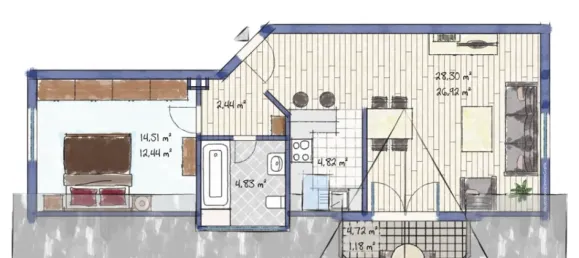 1 Schlafzimmer Wohnung in Heilbronn, Germany, Nr. 260474 11