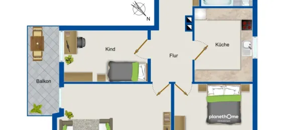 3-salle Appartement à Nurnberger Land, Germany No. 128118 8