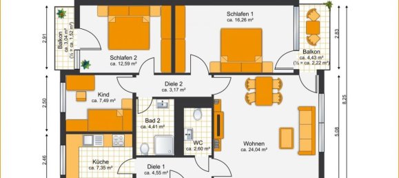 3 Schlafzimmer Wohnung in München, Germany, Nr. 163147 13