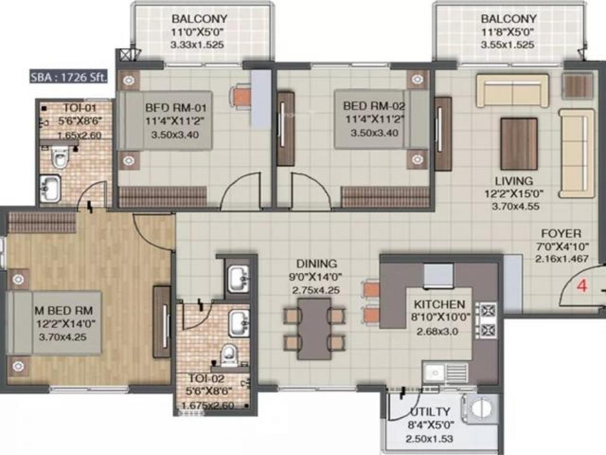 3 chambres Maison à Bangalore, India No. 44669