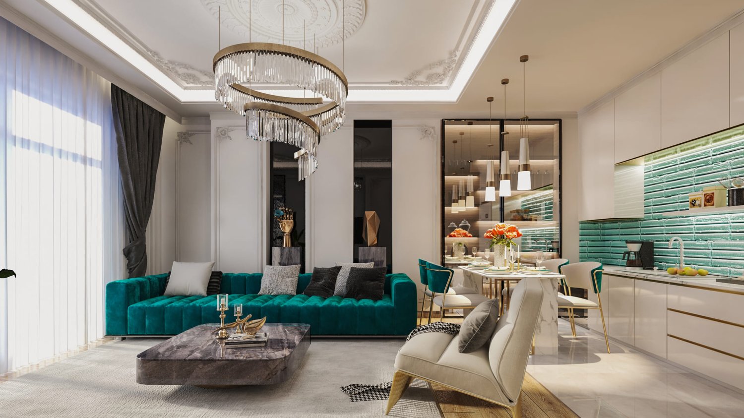 Apartment 3+1 in Alfirdaus Residence, Kargicak, Turkey No. 35152