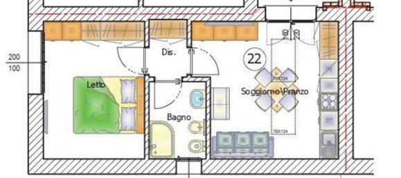 2 rooms Apartment in Rosignano Marittimo, Italy No. 220154 23