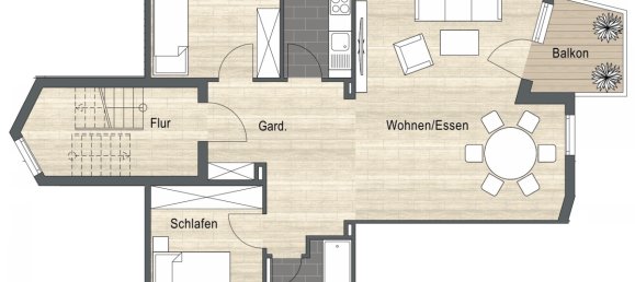 Apartamento de 3 habitaciónes en Esslingen, Germany No. 24793 2