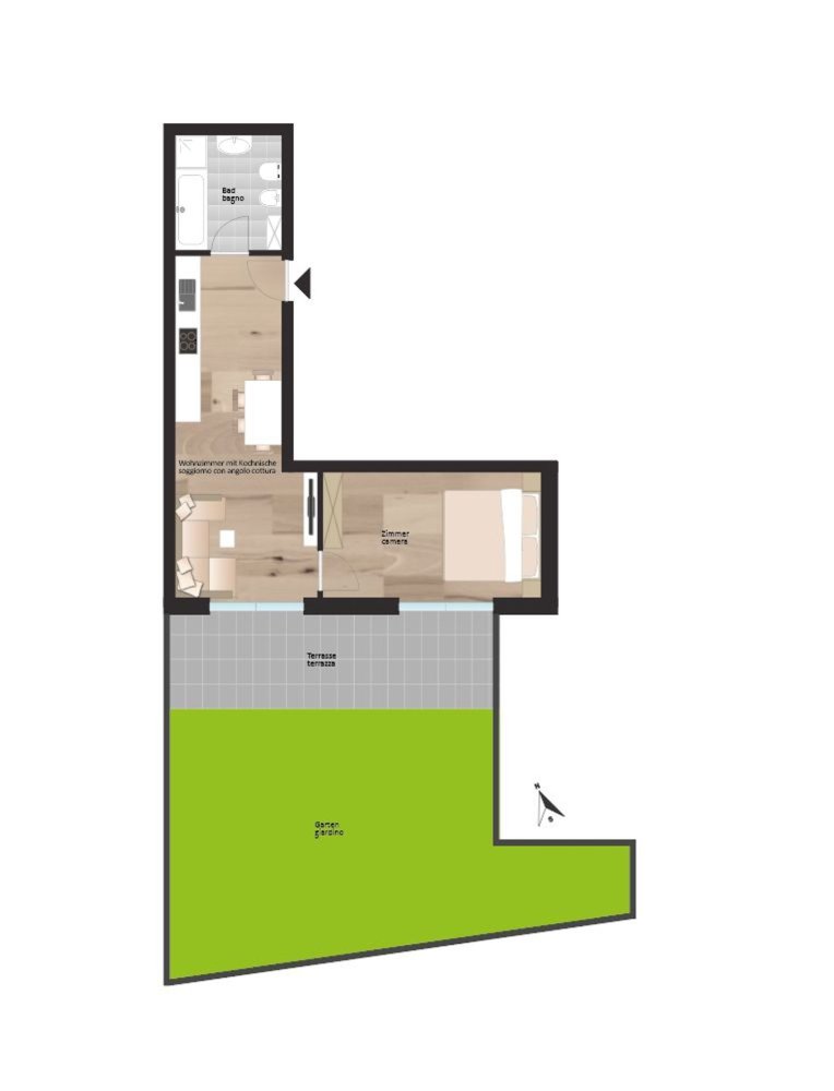 2 rooms Apartment in Trentino-Alto Adige, Italy No. 309722