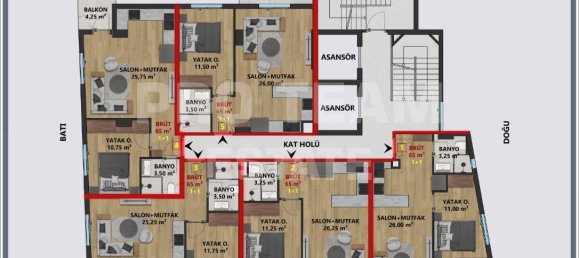 2غرفة شقة في Muratpasa, Turkey رقم 40375 4