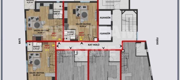 2غرفة شقة في Muratpasa, Turkey رقم 40375 5