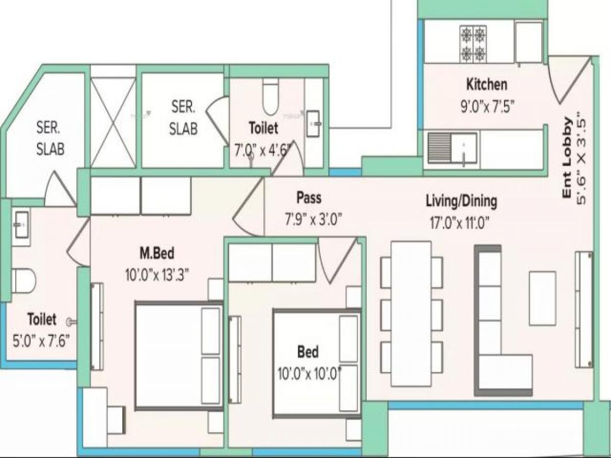 2 bedrooms House in Mumbai, India No. 10440