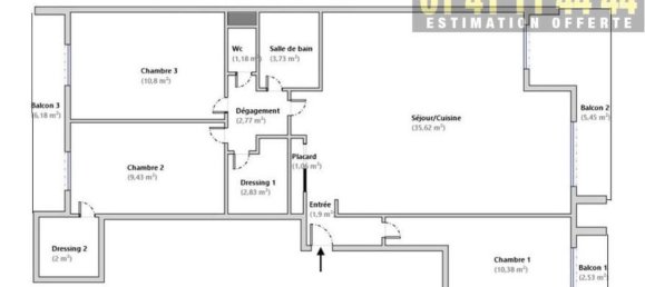 3 غرف نوم شقة في Asnieres-sur-Seine, France رقم 183029 10