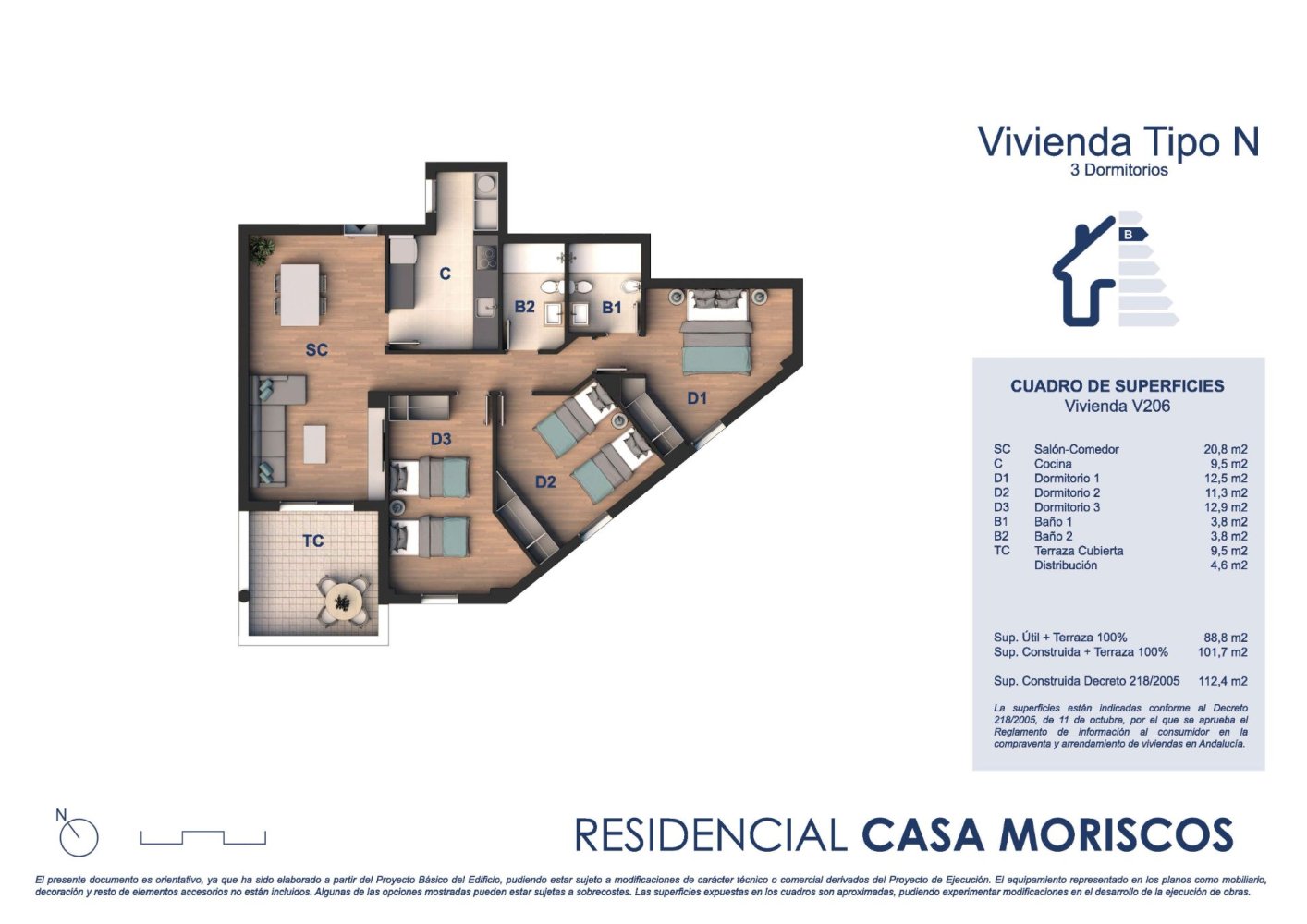 Apartamento T3 em Los Barrios, Spain N.º 169222