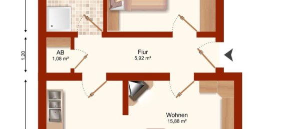 Apartamento T1 em Magdeburg, Germany N.º 43589 9