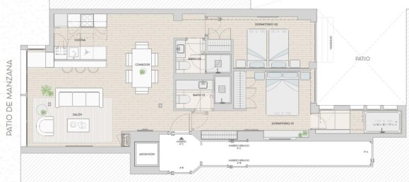 2 Schlafzimmer Wohnung in Madrid, Spain, Nr. 101970 18